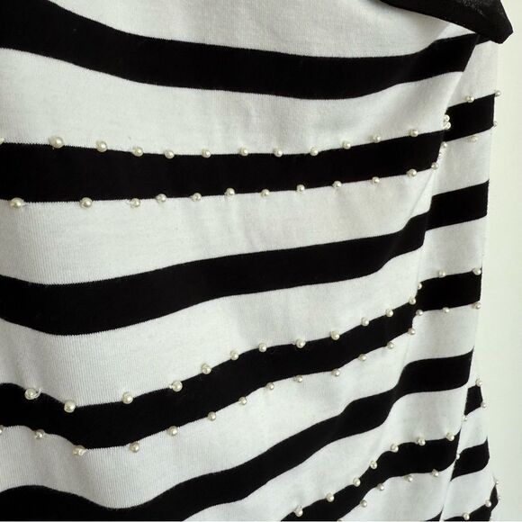 WHITE HOUSE BLACK MARKET | striped halter top with tie detail - Picture 2 of 10